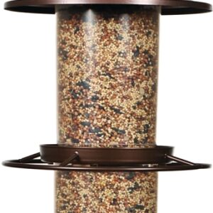 Perky-Pet 325S Panorama Bird Feeder, 4.5 lb, Powder-Coated Rustic Brown, Hanging Mounting