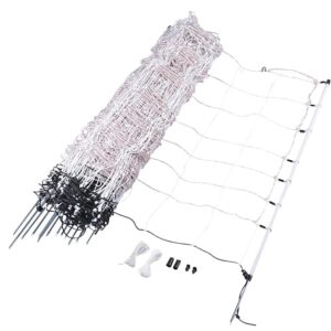 Gallagher A207015 Poultry Netting, 48 in L, 164 ft W, 3 in Mesh, Plastic, Black/White