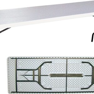 Simple Spaces DL-C2403L Banquet Table, 8 ft OAW, 30 in OAD, 29-1/4 in OAH, Steel Frame, Polyethylene Tabletop