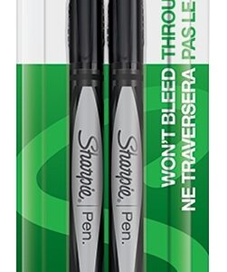Sharpie 1742659 Premium Non-Toxic Pen, 0.3 mm Tip, Fine Tip, Black Ink, Soft Grip