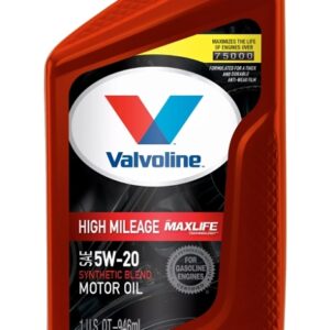 Valvoline 609506 Synthetic Blend Motor Oil, 5W-20, 1 qt, Bottle