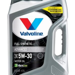 Valvoline 881164 Advanced Full Synthetic Motor Oil, 5W-30, 5 qt, Bottle