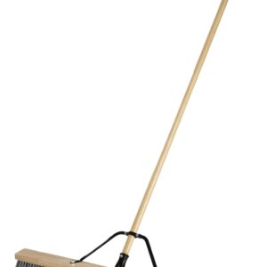 Rubbermaid 2040044 Heavy-Duty Push Broom, 37 in Sweep Face, 3 in L Trim, Synthetic Polypropylene Bristle, 62 in L