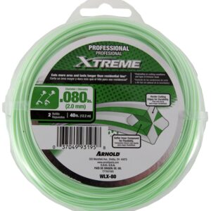 Arnold Xtreme Professional WLX-80 Trimmer Line, 0.080 in Dia, 40 ft L, Monofilament