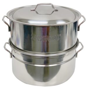 Bayou Classic 300-505 Oyster Steamer, 4 gal, Stainless Steel, Silver