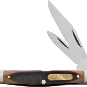 Old Timer 33OT Folding Pocket Knife, 2.4 in L Blade, Stainless Steel Blade, 2-Blade, Sawcut Handle