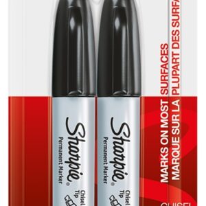 Sharpie 38262PP Permanent Marker, Chisel Lead/Tip, Large Lead/Tip, Black Lead/Tip