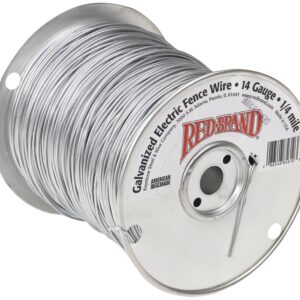 Red Brand 85610 Electric Fence Wire, 14 ga Wire, Steel Conductor, 1/4 mile L