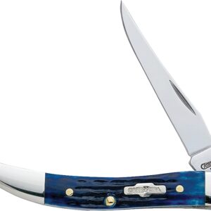 Case 02804 Folding Pocket Knife, 2-1/4 in L Blade, Tru-Sharp Surgical Stainless Steel Blade, 1-Blade, Blue Handle