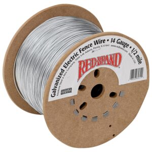 Red Brand 85611 Electric Fence Wire, 14 ga Wire, Steel Conductor, 1/2 mile L
