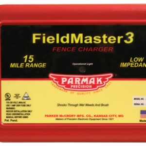 Parmak VM3/FM3 Electric Fence Charger, 0.99 to 2.5 J Output Energy, 110/120 V