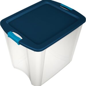 Sterilite 14489604 Carry Tote, Plastic, Clear, 23-5/8 in L, 18-5/8 in W, 20-1/8 in H