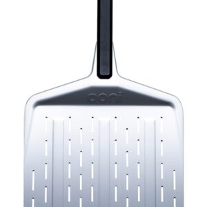 Ooni UU-P06401 Perforated Pizza Peel, 26 x 12 x 1.18 in Dimensions, Aluminum Blade, Black Handle, Dishwasher Safe: No