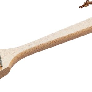 Weber 6464 Grill Cleaning Brush with Scraper, Stainless Steel Bristle, Bamboo Handle, 18 in L