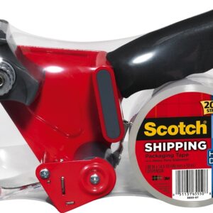 Scotch 3850-ST Series Packaging Tape, Heavy-Duty, 54.6 yd L, Clear, 1.88 in W, Polypropylene Backing