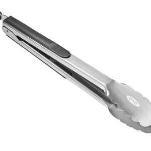 Good Grips 28581V4 Locking Tong, 12 in L, Stainless Steel