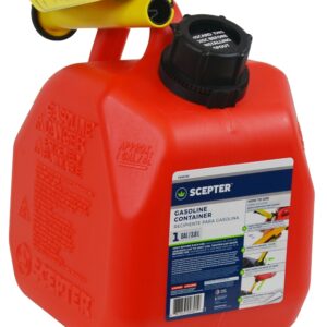 Scepter Flo n' go FG4G111 Gas Can, 1 gal Capacity, Polypropylene, Red