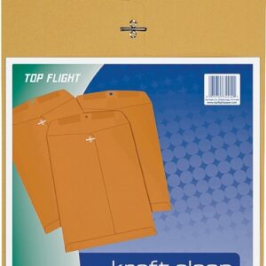 Top Flight 6911004 Envelope, Kraft Paper, 10 in W