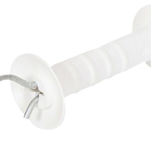 Gallagher G691104 Small Gate Handle, Plastic, White, Galvanized
