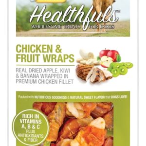 Ruffin'It 08302 Wholesome Dog Treat, 3.5 oz, Ingredients: Kiwi and Banana Wrapped in Premium Chicken Fillet