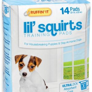 Ruffin'It Lil' Squirts 82014 Dog Training Pad, 22 in L, 21 in W, Cotton/Plastic