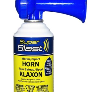 Max-Pro Super Blast Series SB8-018-016 Air Horn, 65 ft Coverage Area, Blue