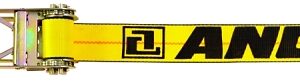 Ancra 500 Series 48987-20 Strap, 3 in W, 27 ft L, Polyester, Yellow, 5400 lb Working Load, Hook End