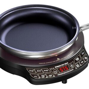 Nuwave 30242 Induction Cooktop with Ceramic Fry Pan, 1300 W, Ceramic, Black