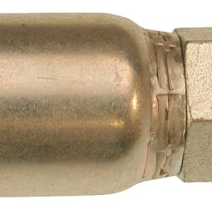 Gates MegaCrimp G25100-0608 Hose Coupling, 3/8 x 1/2 in Dia, 2.51 in, 1/2-14, Crimp x NPTF, Straight Angle, Steel, Zinc