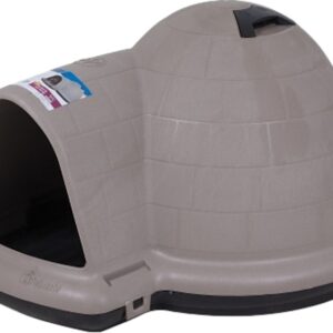 Petmate Indigo 25946 Dog House, 43.8 in OAL, 34 in OAW, 25.8 in OAH, Plastic, Black/Taupe