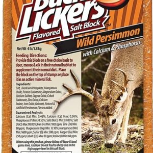 Evolved Habitats Buck Lickers EVO44099 Mineral Block, Persimmon Flavor, 4 lb