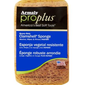 Armaly ProPlus 00010 Medium Sponge, 7-3/8 in L, 4 in W, 2-1/2 in Thick, Polyester, Yellow