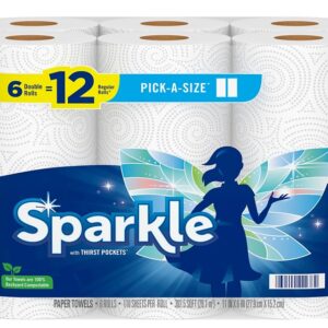 Sparkle 22238 Paper Towel, 4.85 in L, 11 in W, 2-Ply