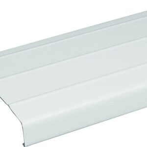 Amerimax 77103 Fascia Trim, 12 ft L, 6 in W, 0.018 Gauge, Aluminum, White, Enamel
