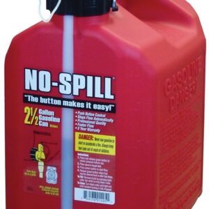 No-Spill 1405 Gas Can, 2.5 gal Capacity, Plastic, Red