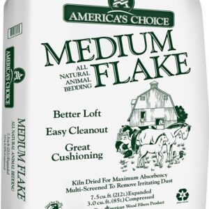 America's Choice 273.0P2MEDAC Flake Animal Bedding, Wood, Natural