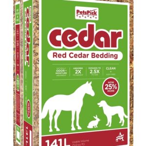 PetsPick 2.0P5PT55 Livestock Bedding, Cedar, Red