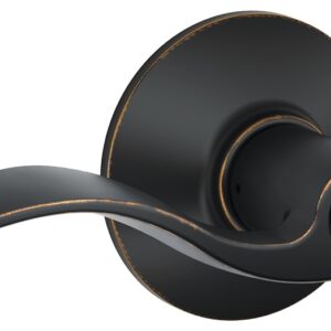 Schlage F Series F40ACC716 Privacy Lever, Mechanical Lock, Aged Bronze, Metal, 7/8 in Housing Dia, Residential, 2 Grade