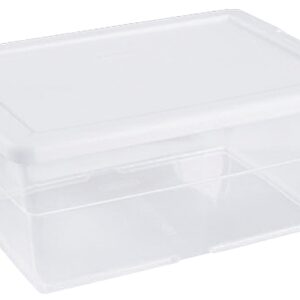 Sterilite 16448012 Storage Box, 16 qt Capacity, Plastic, White