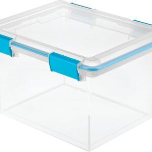 Sterilite 19334304 Gasket Box, Plastic, Blue Aquarium/Clear, 18-1/2 in L, 14-7/8 in W, 11-1/8 in H