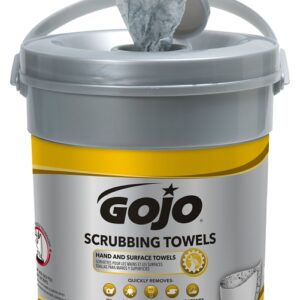 Gojo 6396-06 Scrubbing Towel, 12 in L, 10-1/2 in W, Clear/Light Yellow