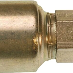 Gates MegaCrimp G25165-0606 Hose Coupling, 3/8 x 9/16 in Dia, 2.3 in, 9/16-18, Crimp x JIC, Straight Angle, Steel, Zinc