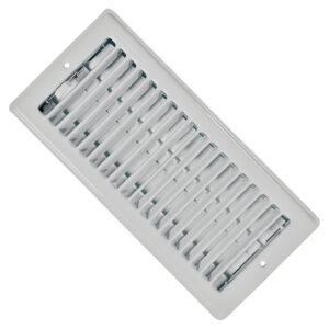 Imperial RG0133 Register, 10 in L, 4 in W, Steel, White