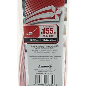 Arnold OEM-743-0112 Trimmer Line, 0.155 in Dia, Yellow