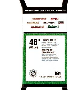 MTD 490-501-M007 Transmission Drive Belt, 46 in L, 3/8 in W, 46 in Deck