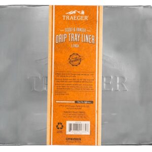 Traeger BAC458 Drip Tray Liner, Aluminum, For: Ranger and Scout Model Grills