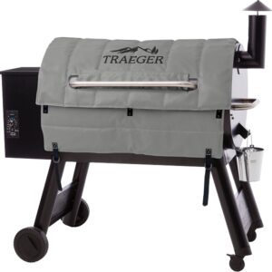 Traeger BAC628 Insulated Blanket Grill Cover, 36-1/2 in D, 44 in W, 1/2 in H, Fabric, Gray