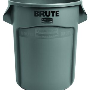 Rubbermaid FG262000GRAY Trash Can, 20 gal, Plastic, Gray