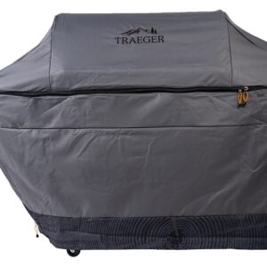 Traeger BAC603 Full-Length Grill Cover, 25 in W, 71 in D, 51 in H, Nylon/Polyester, Gray
