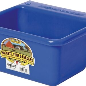 Little Giant MF6BLUE Hook Over Feeder, 6 qt Volume, DuraFlex Plastic, Blue